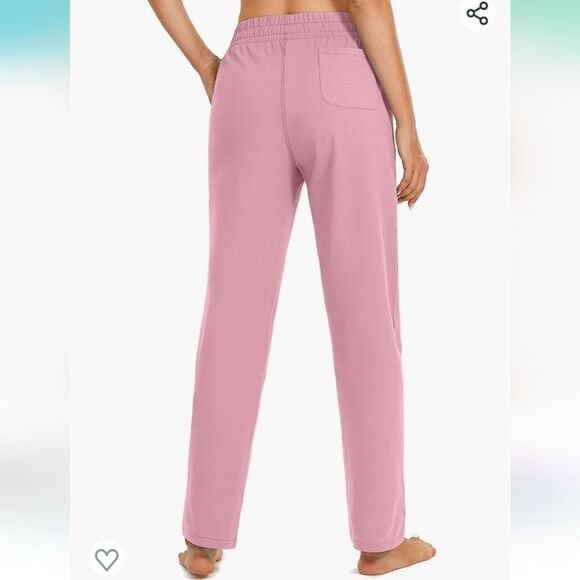 SANTINY Women's Cotton Sweatpants Yoga Lounge Casual Pants Open Bottom Sweat xxl - Picture 3 of 4